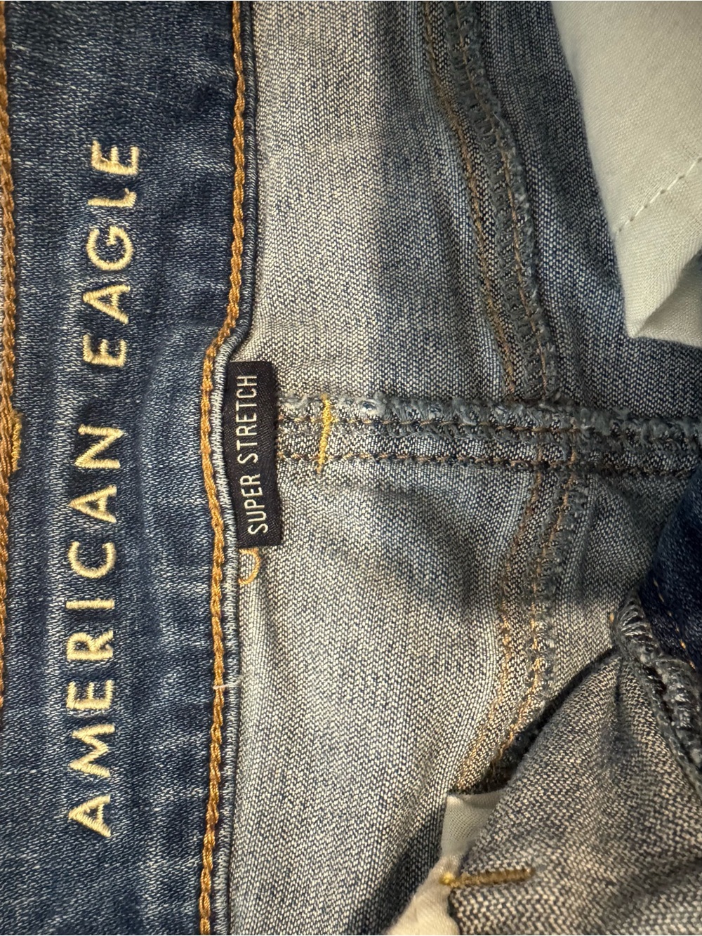 American Eagle Distressed Denim Mini Skirt Size 0 - Picture 3 of 4